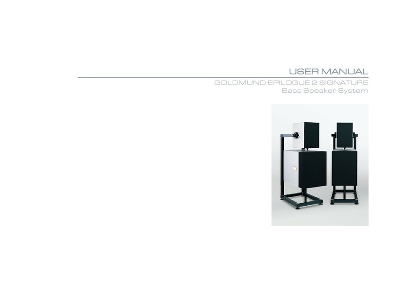 Goldmund EPILOGUE 2 SIGNATURE User manual