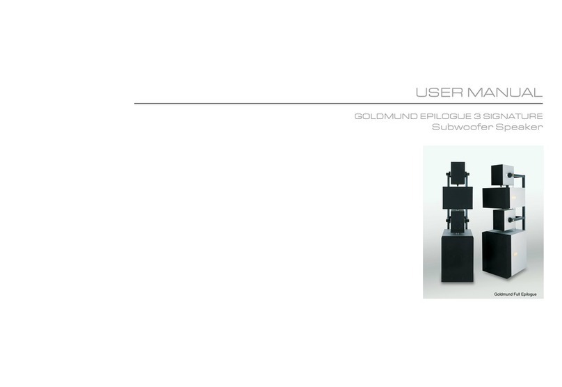 Goldmund EPILOGUE 3 SIGNATURE User manual