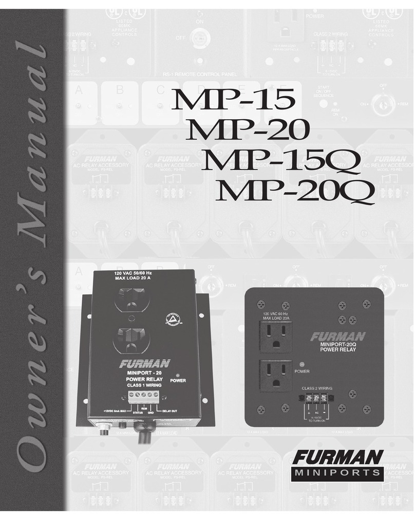 Furman MP-15 owner's manual
