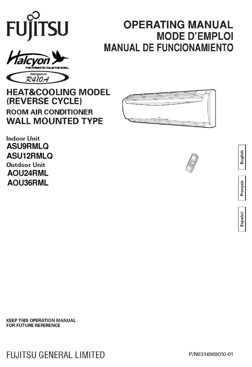 Fujitsu Inverter Halcyon ASU9RMLQ User manual Fujitsu Inverter Halcyon ASU9RMLQ User manual
