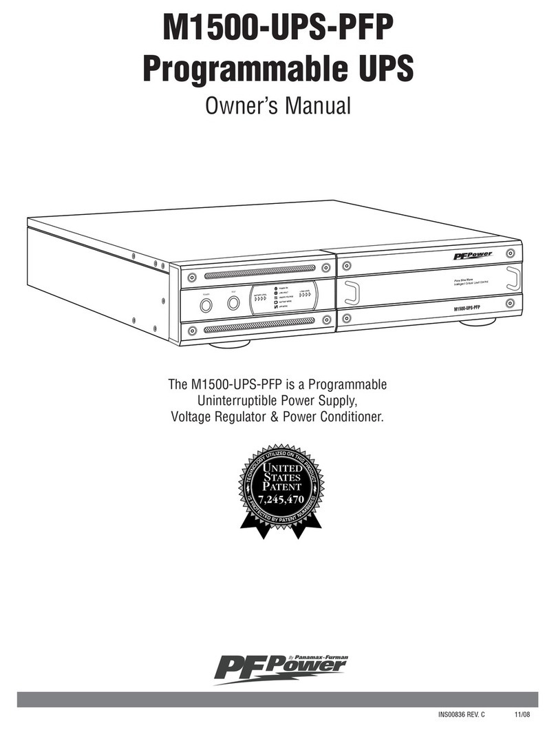 PFPower M1500-UPS-PFP owner's manual