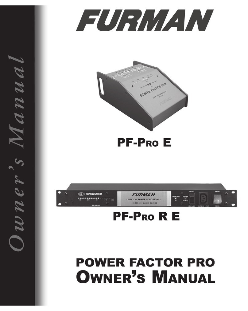 Furman Pf-Pro E owner's manual