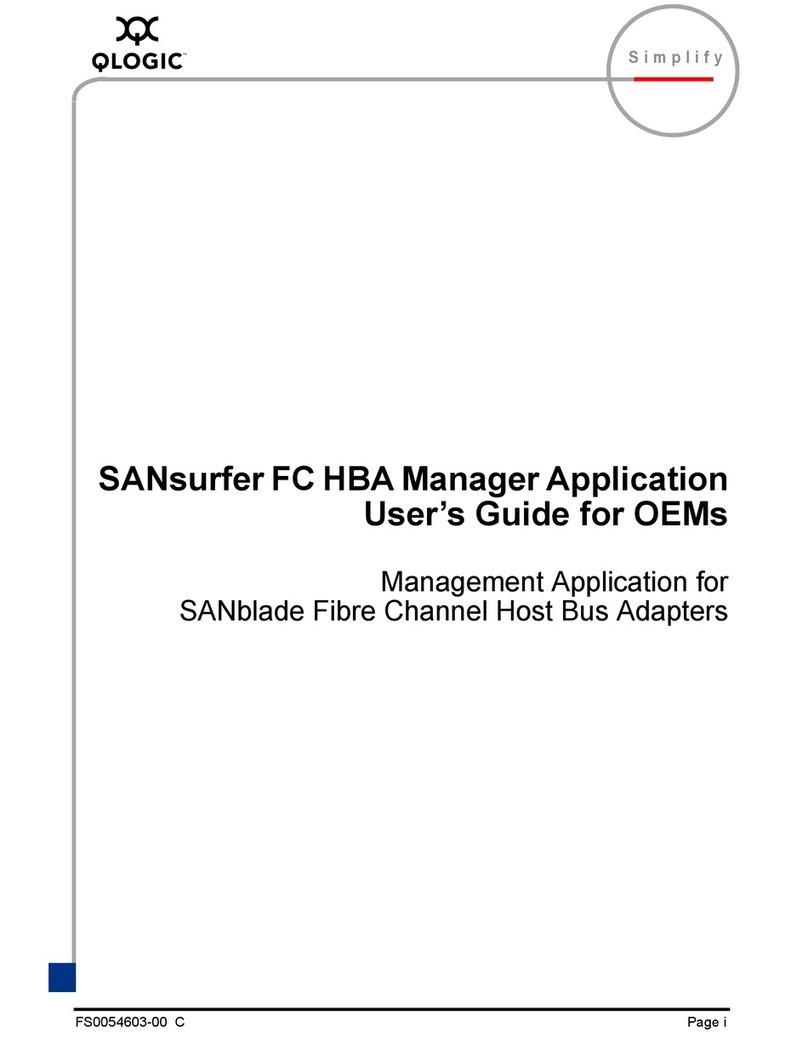 Qlogic SANsurfer FC HBA Manager Application User manual