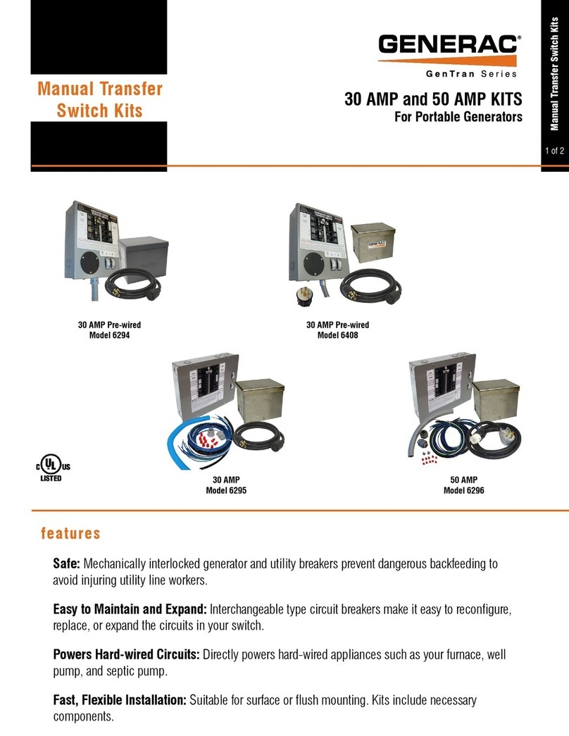 Generac Power Systems GenTran 6294 User manual Generac Power Systems GenTran 6294 User manual