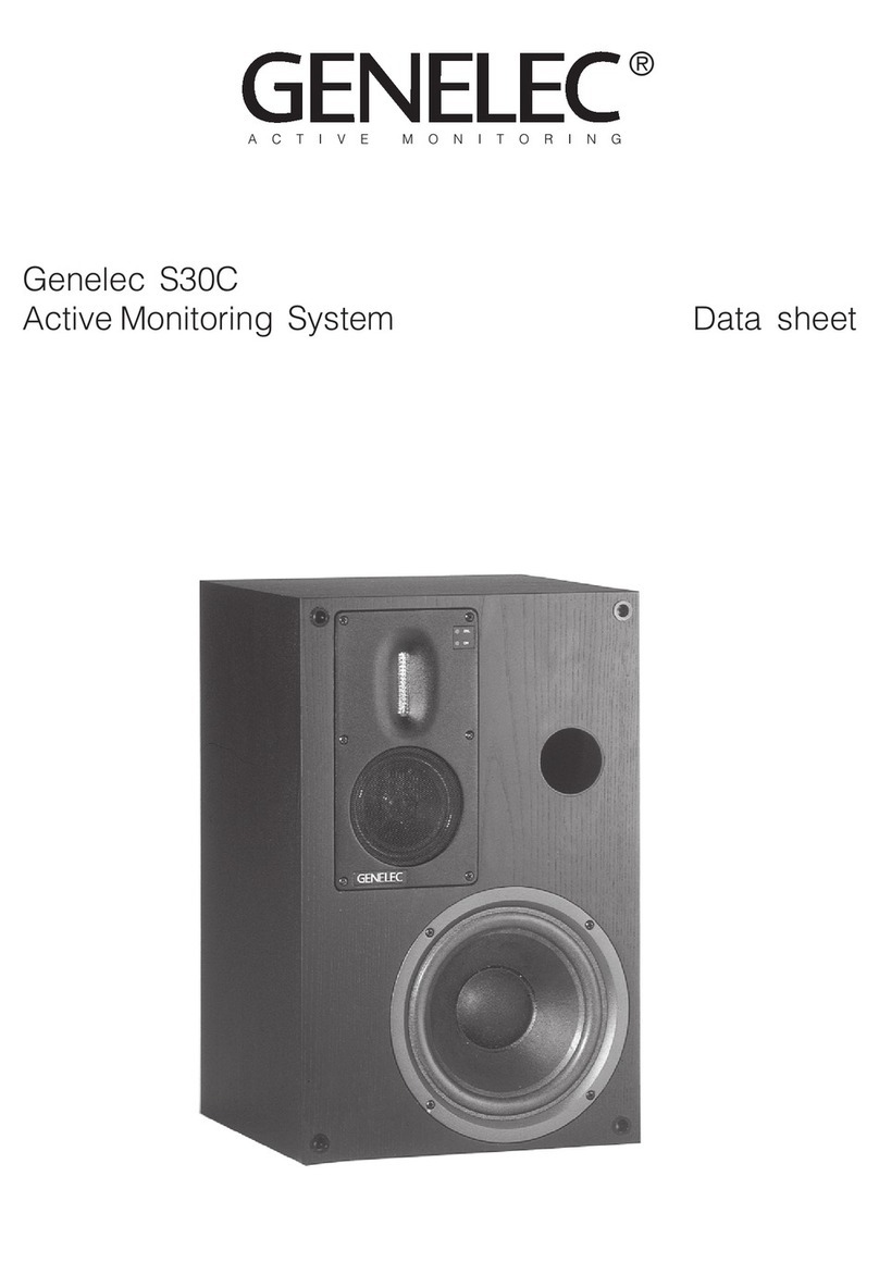 Genelec S30C User manual Genelec S30C User manual