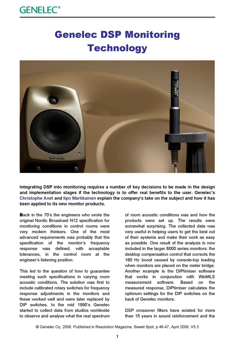 Genelec DSP Monitoring User manual