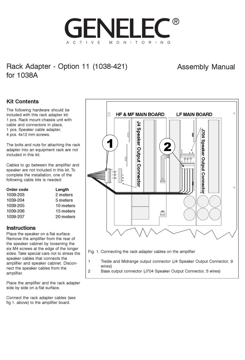 Genelec Option 11 User manual