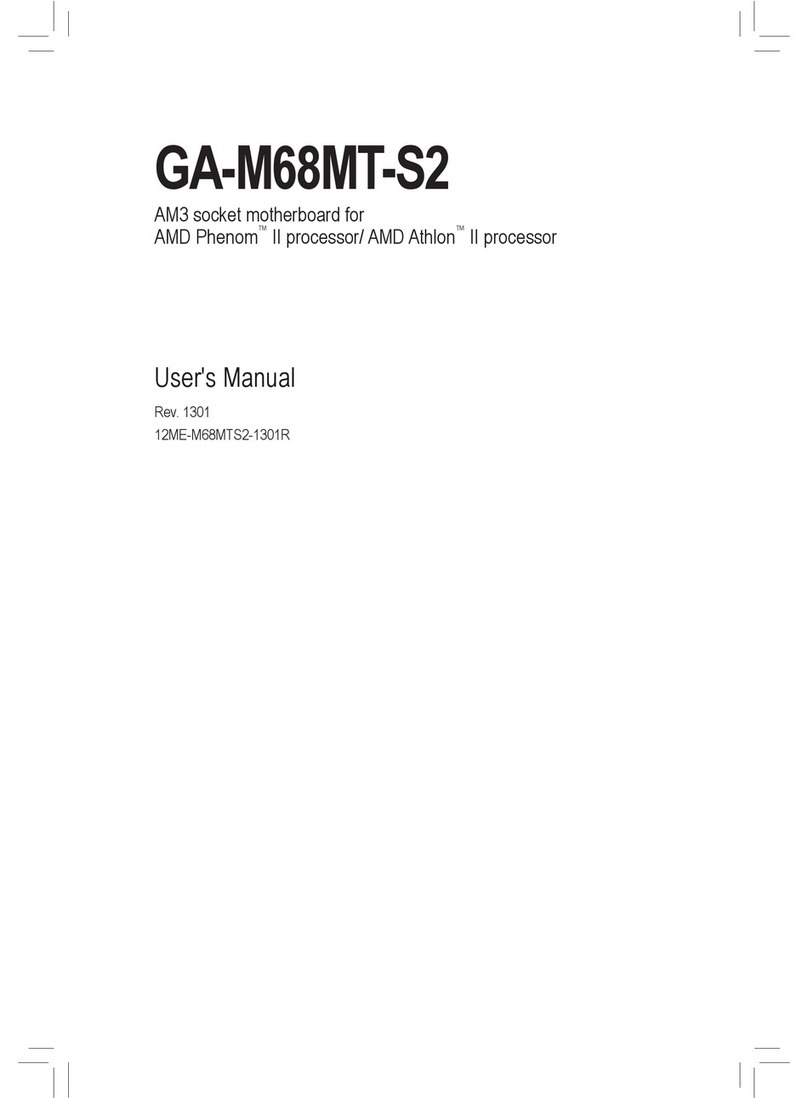 Gigabyte GA-M68MT-S2 user manual