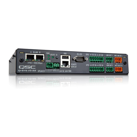 QSC Q-SYS I/O-22 User manual