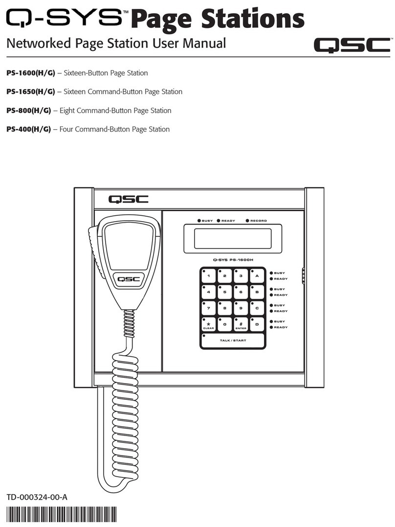 QSC Q-SYS PS-1600 User manual