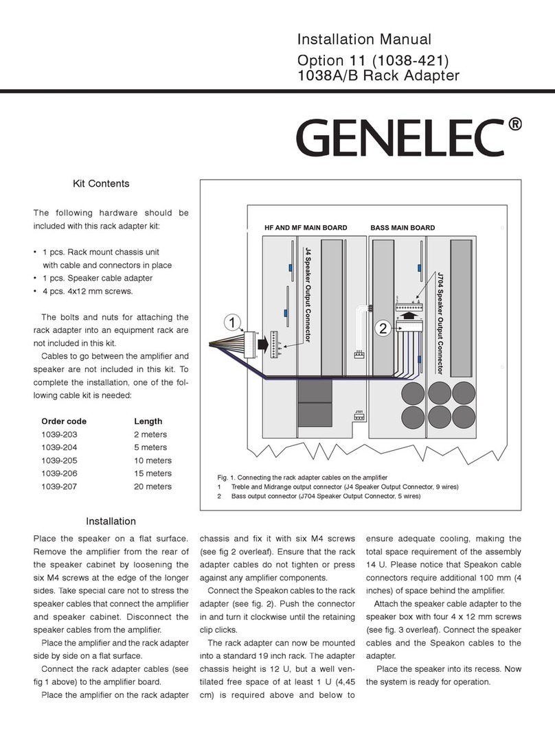 Genelec 1038A installation manual