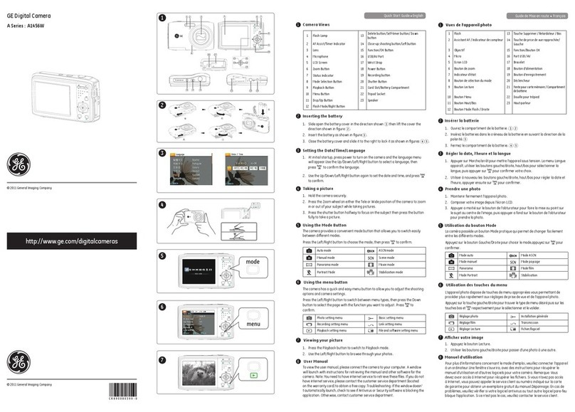 GE A Series A1456W quick start guide