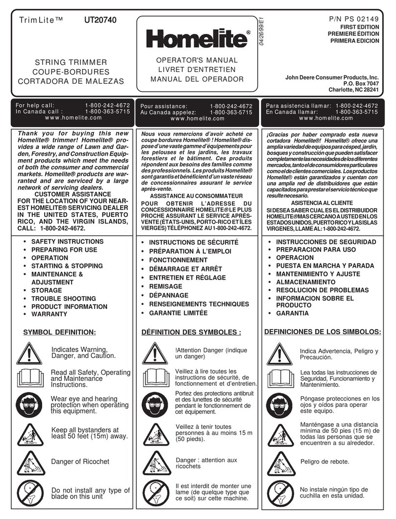 Homelite TrimLite UT20740 User manual