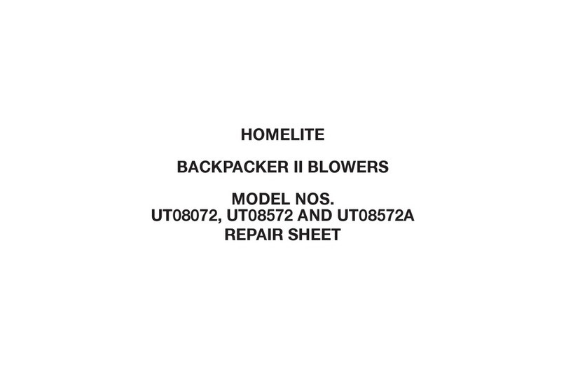 Homelite BACKPACKER II UT08072 Quick setup guide