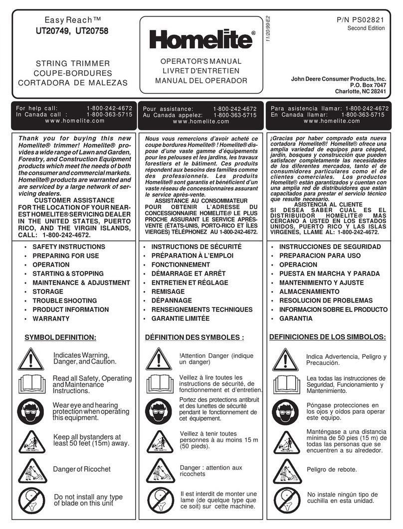 Homelite Easy Reach UT20749 User manual