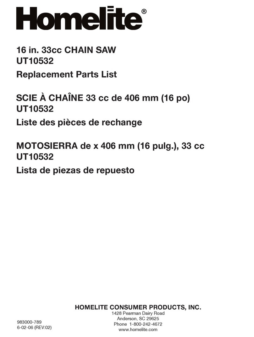 Homelite UT10532 - OPERATORS Application guide