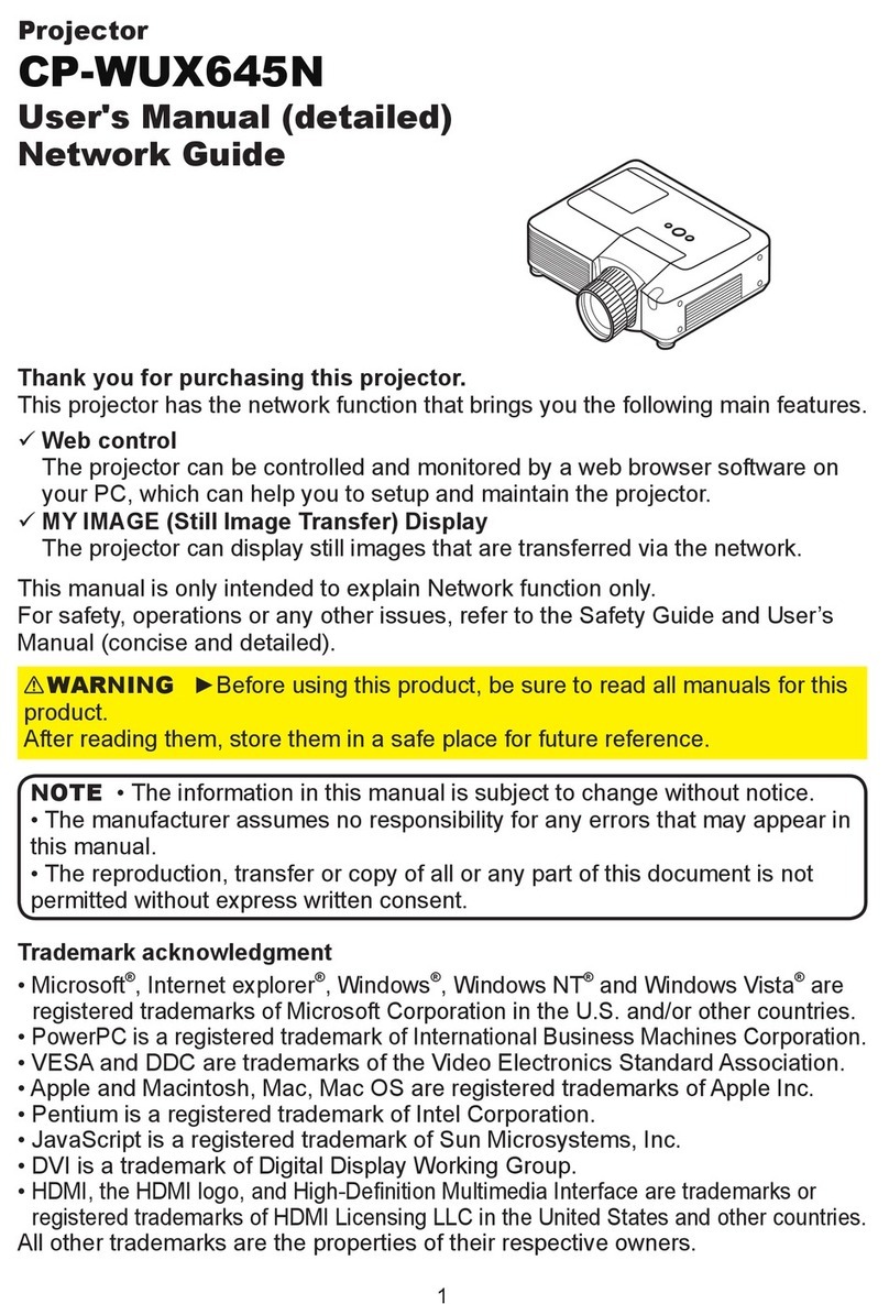 Hitachi CP-WUX645N Network guide