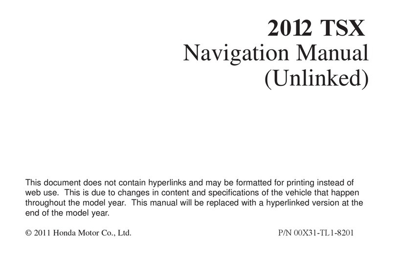 Honda 2012 TSX Navigation manual