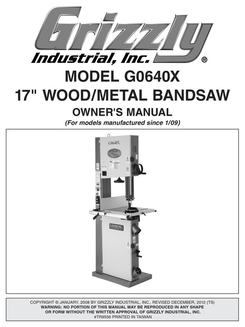Grizzly G0640X owner's manual