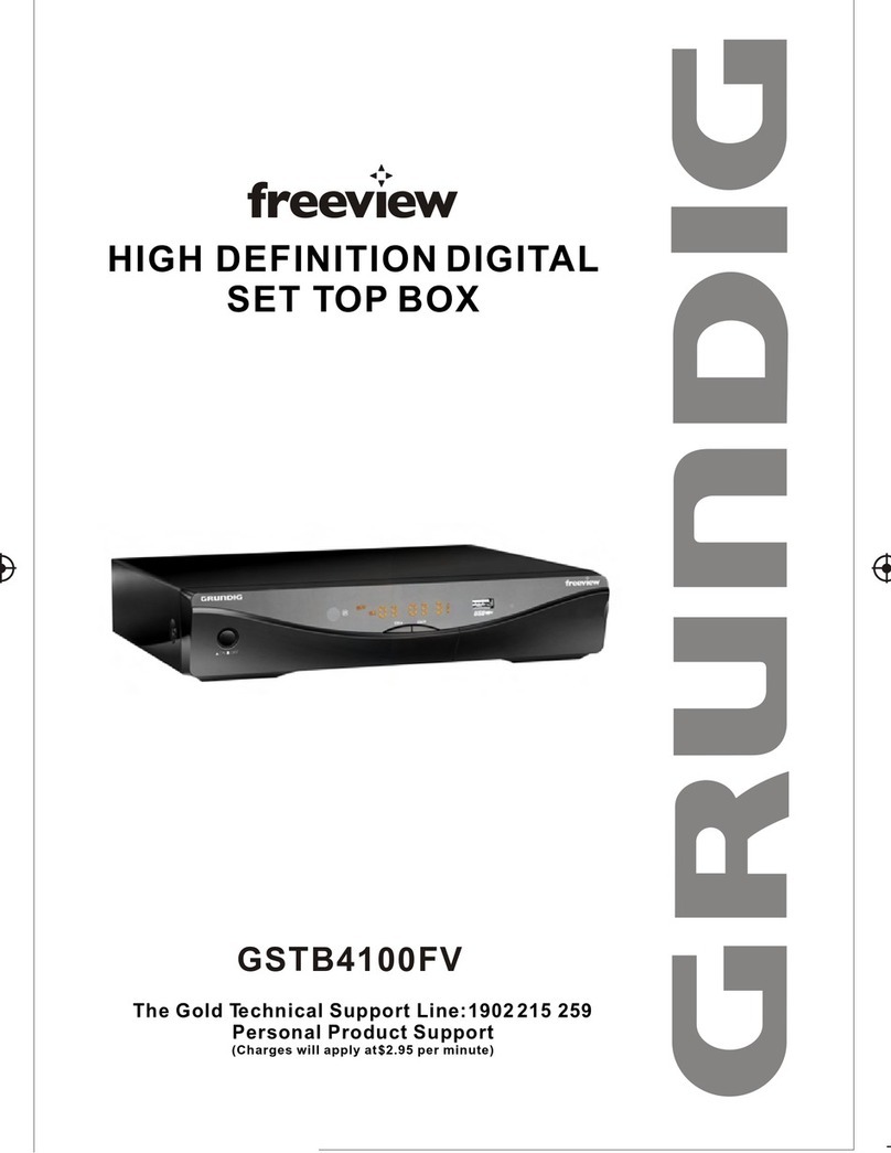 Grundig freeview GSTB4100FV User manual Grundig freeview GSTB4100FV User manual