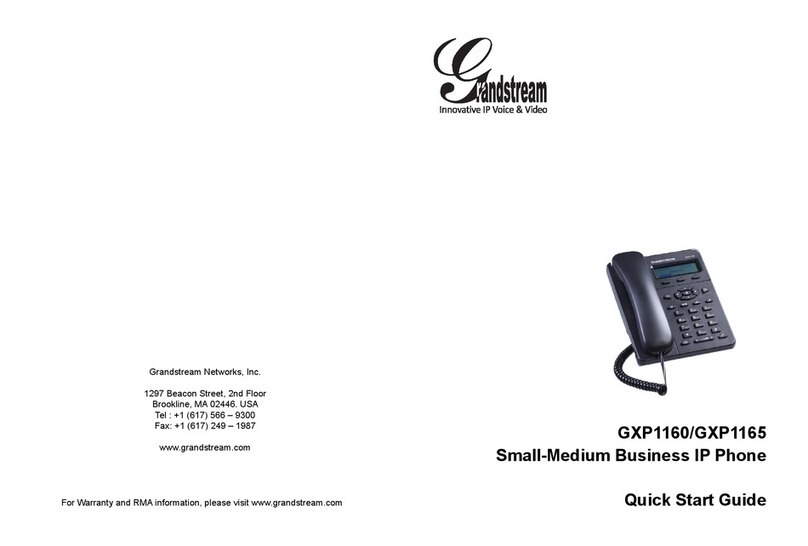 Grandstream Networks GXP1160 quick start guide