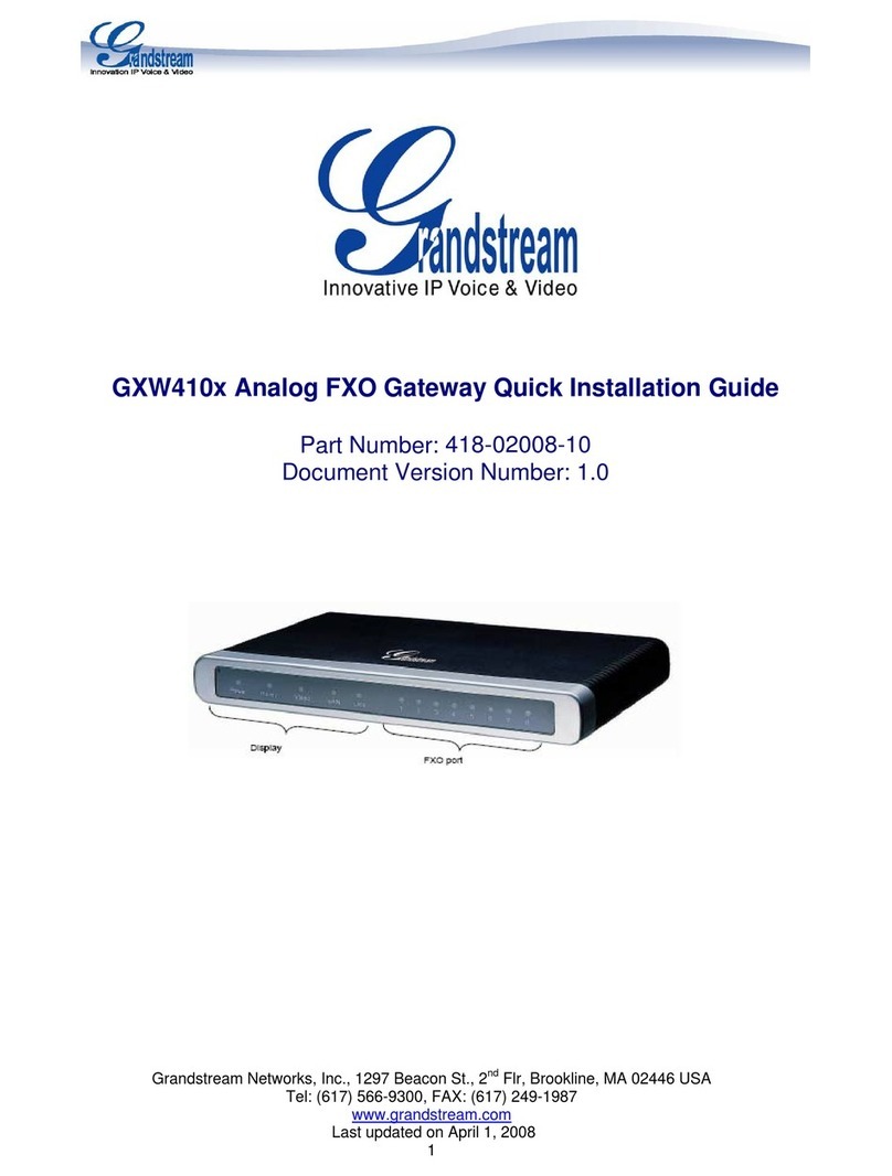 Grandstream Networks GXW-410x User manual