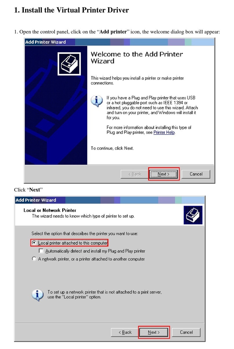 Grandstream Networks Virtual Printer Driver Install manual