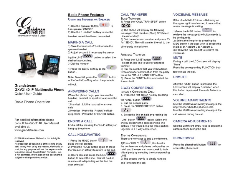 Grandstream Networks GXV-3140 Instruction manual Grandstream Networks GXV-3140 Instruction manual
