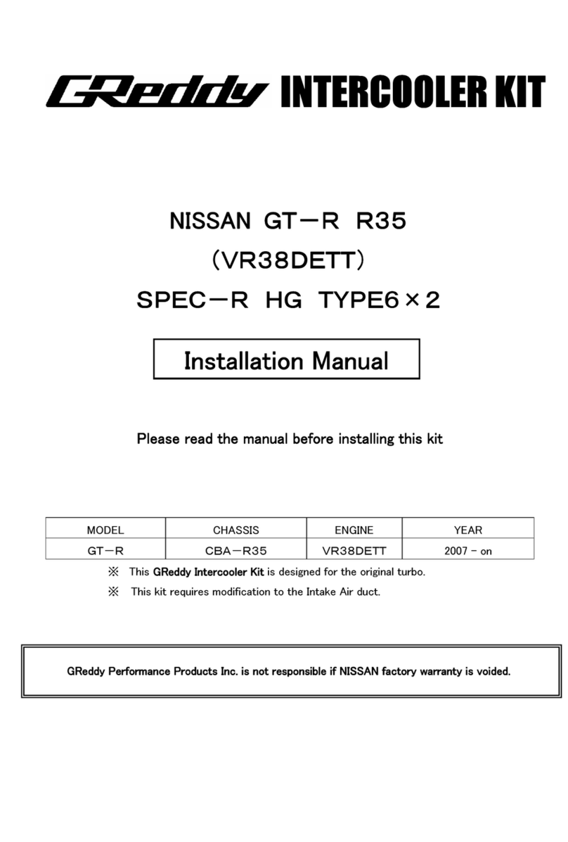 GReddy Intercooler Kit installation manual