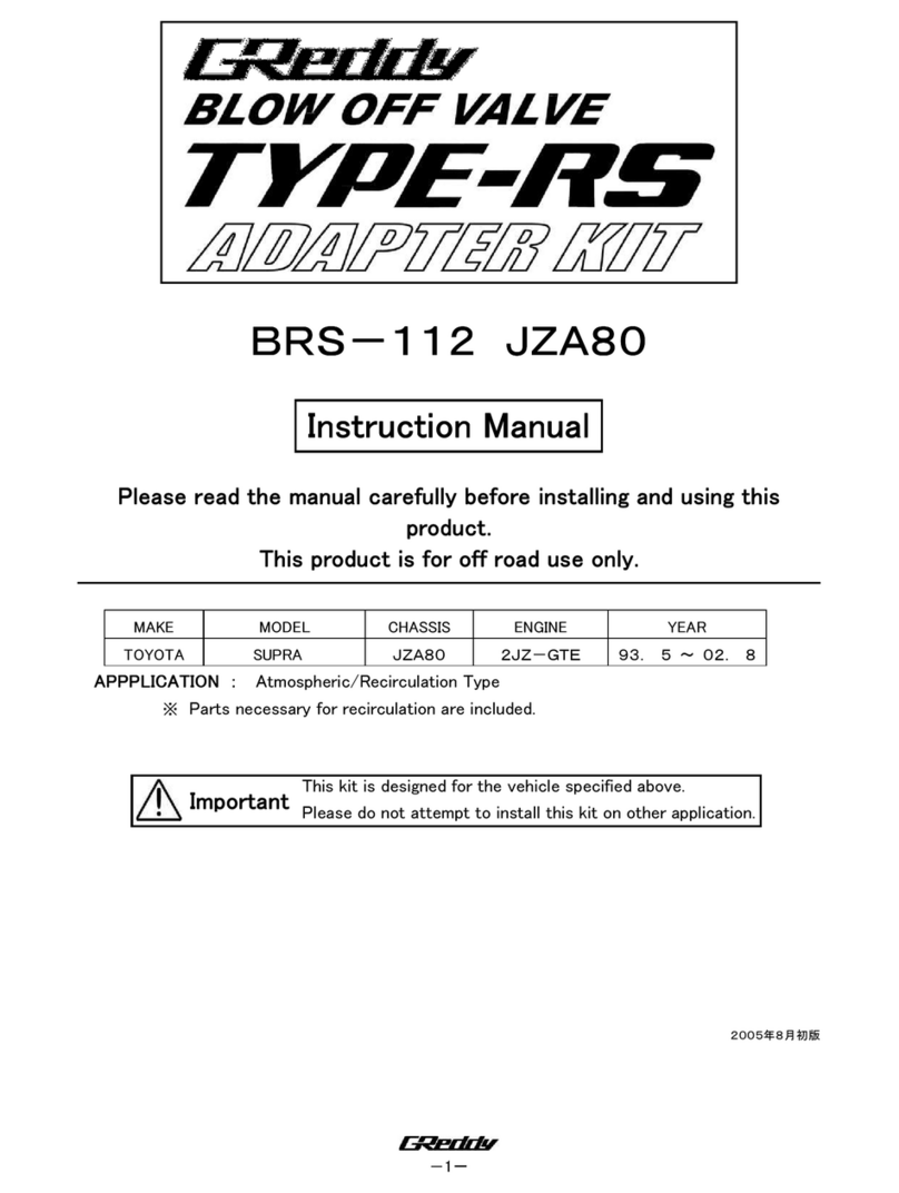 GReddy TYPE-RS BRS-112 JZA80 User manual