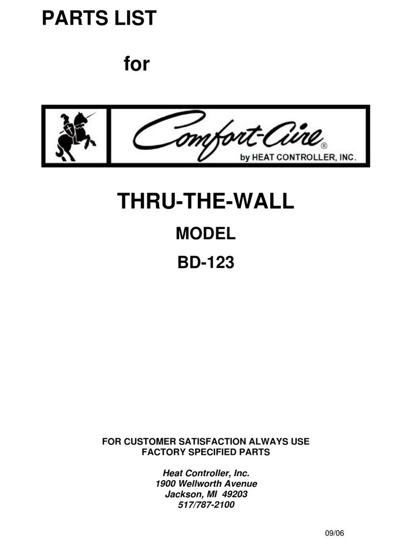 Comfortaire Comfort-Cire BD-123 User manual Comfortaire Comfort-Cire BD-123 User manual