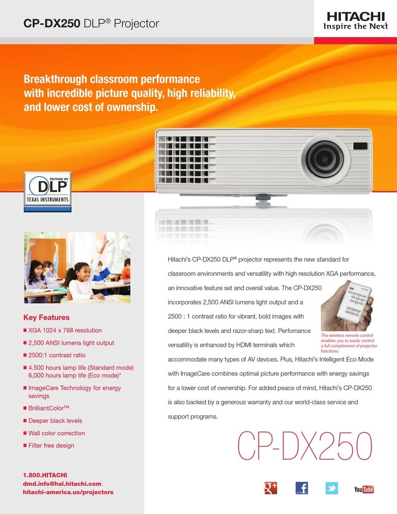 Hitachi CP-DX250  guide Installation guide