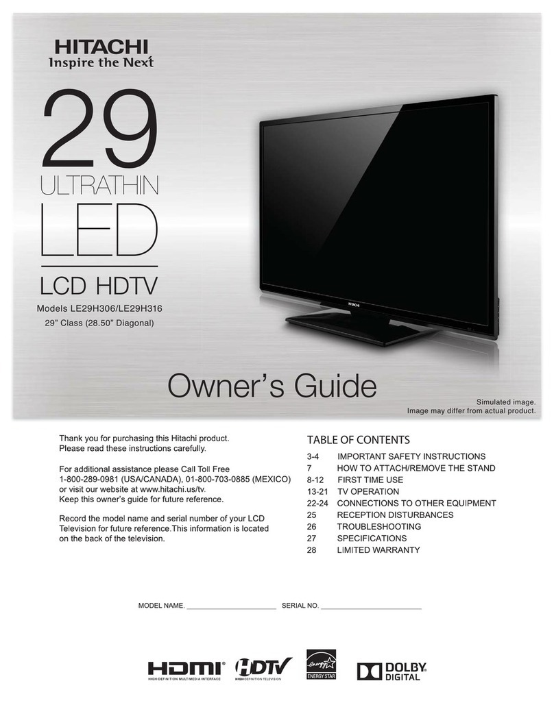 Hitachi LE29H306 User manual