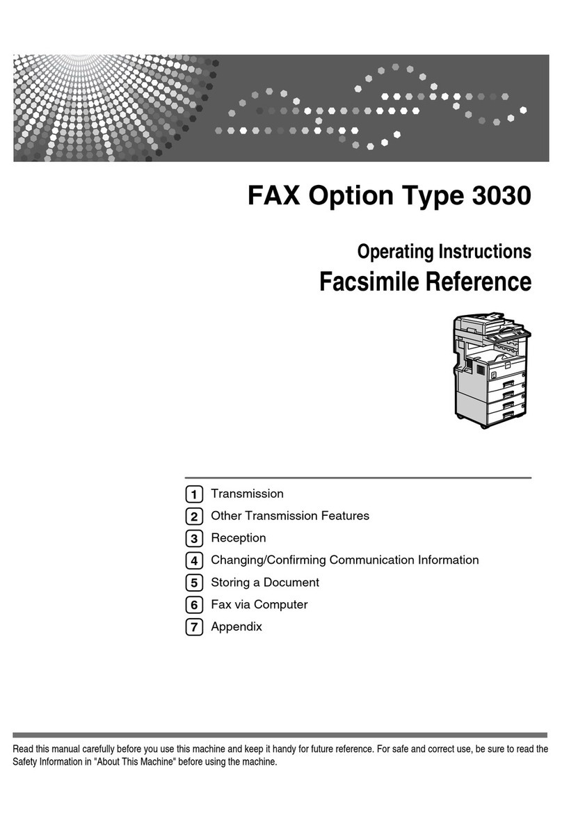 Ricoh FAX Option Type 3030 User manual