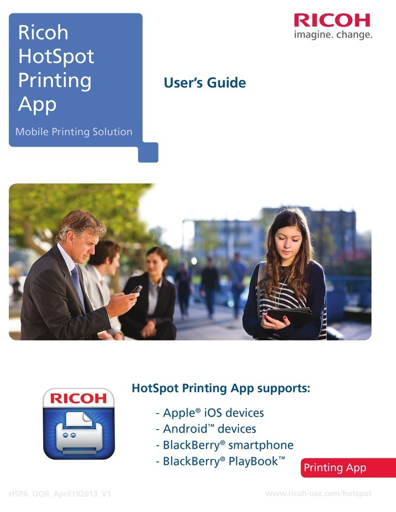 Ricoh HotSpot Printing App User manual