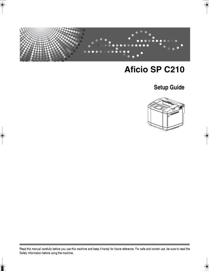 Ricoh Aficio SP C210 User manual