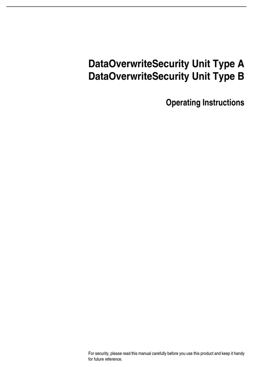 Ricoh DataOverwriteSecurity Unit Type A operating instructions