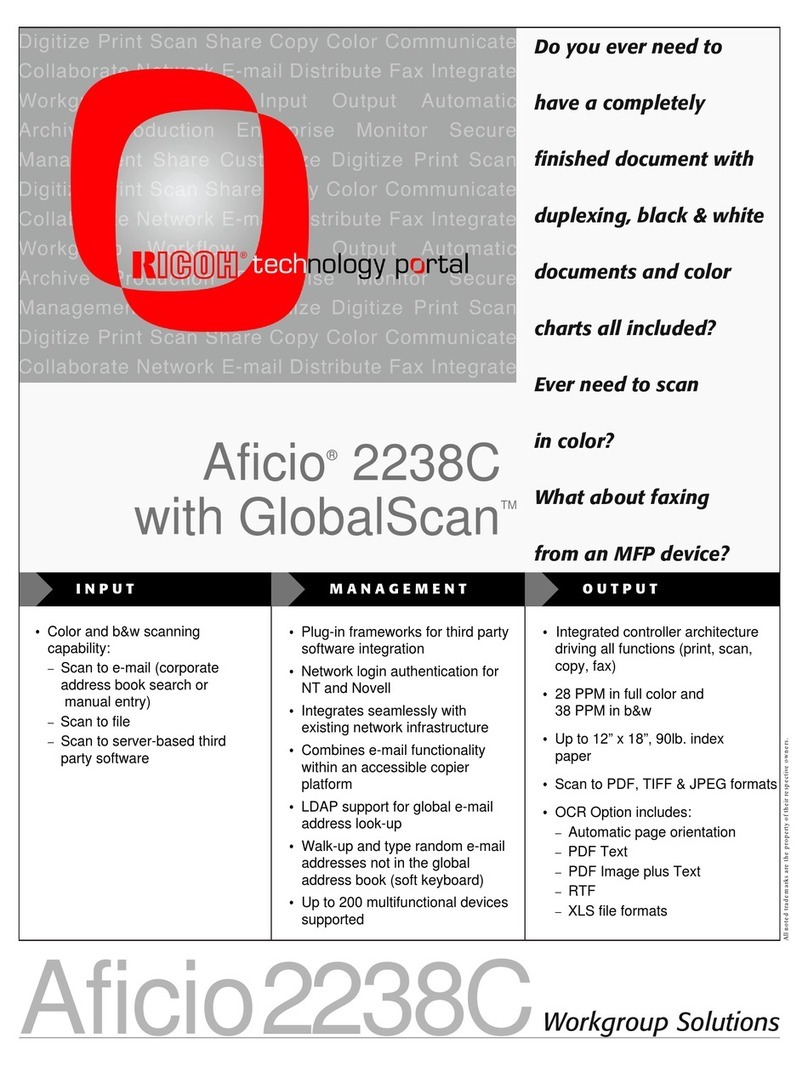 Ricoh Aficio 2238C User manual