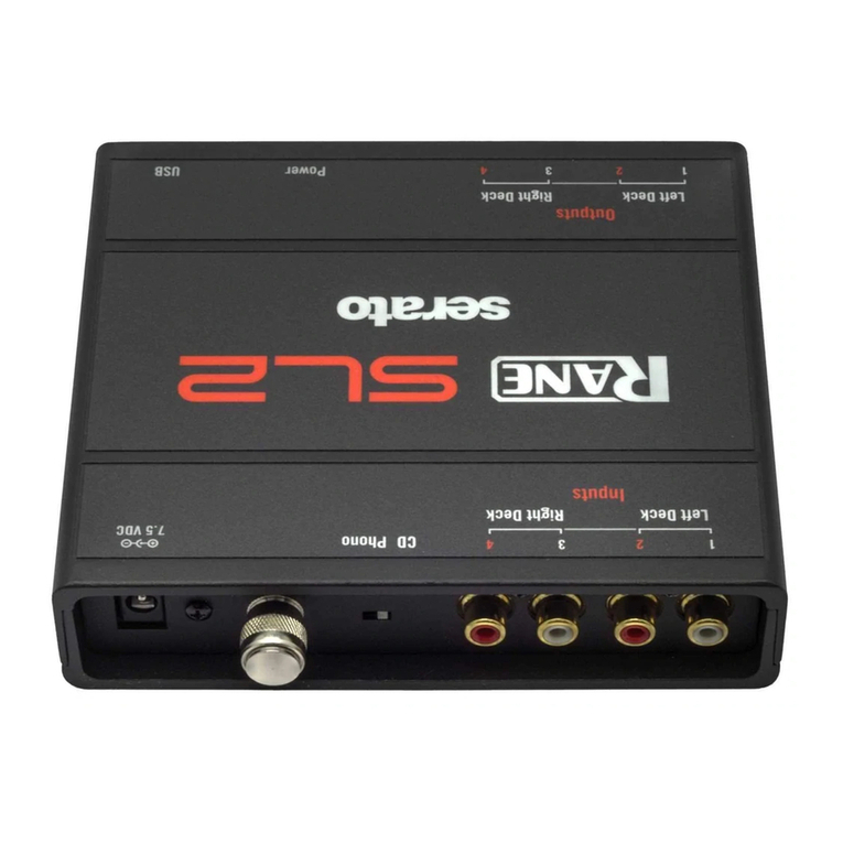 Rane SL2 Operator's manual