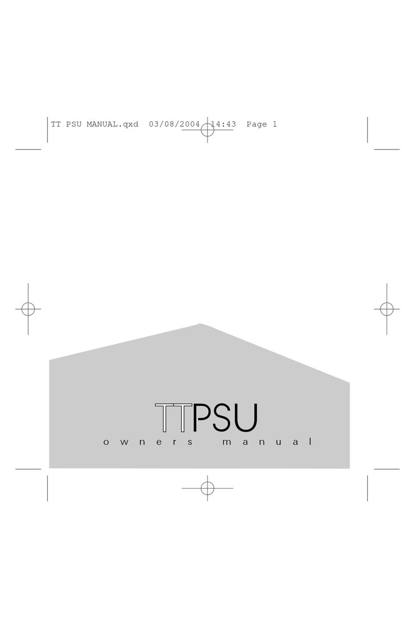 Rega TT PSU owner's manual