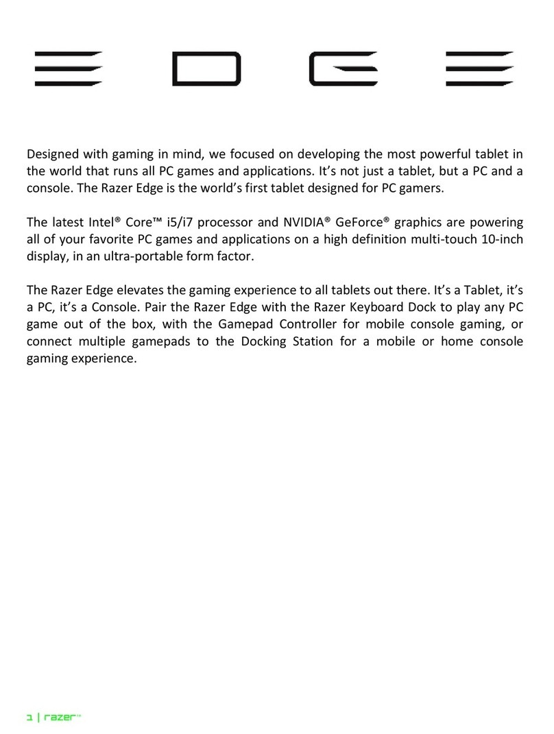 Razer EDGE Use and care manual
