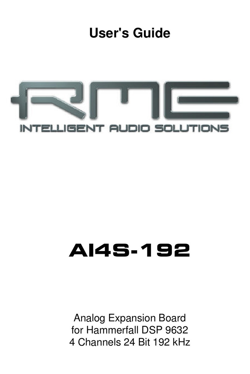 RME Audio AI4S-192 User manual