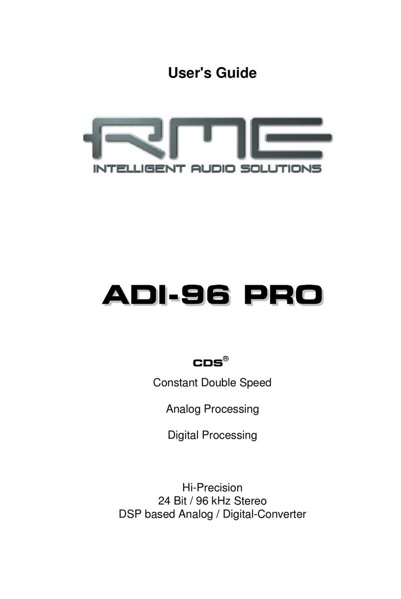 RME Audio ADI-96 PRO User manual