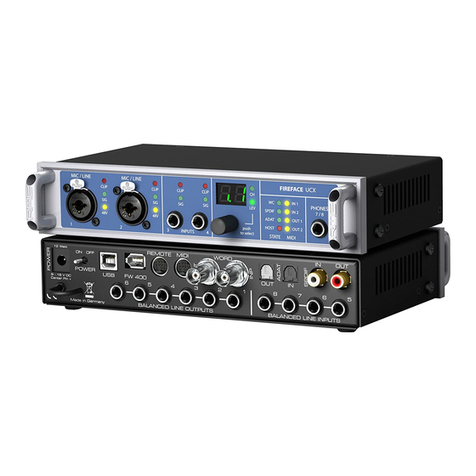RME Audio Fireface UCX User manual