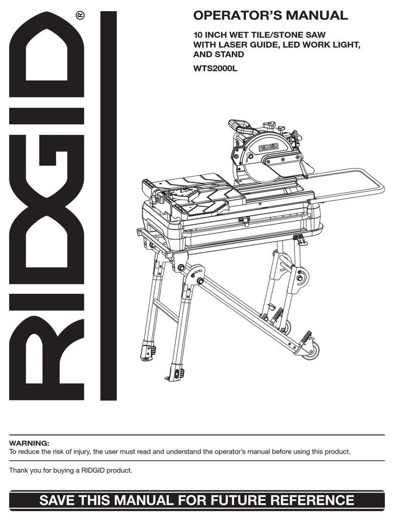 RIDGID WTS2000L User manual