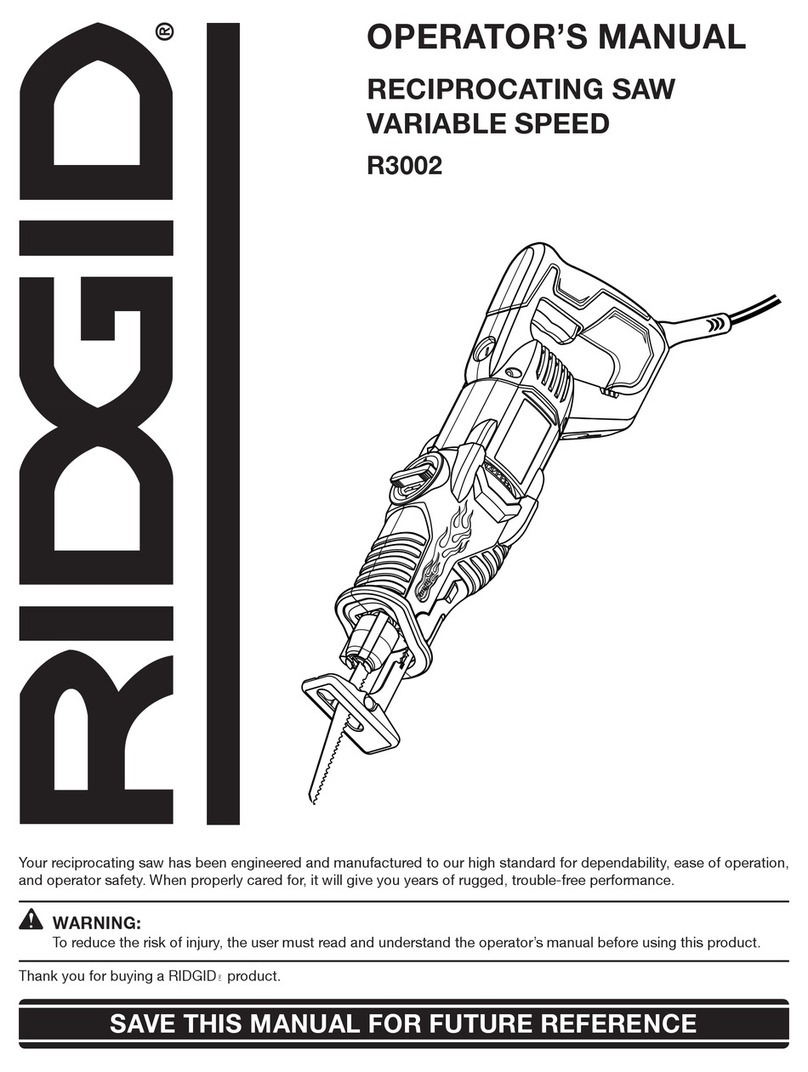 RIDGID R3002 Operator's manual