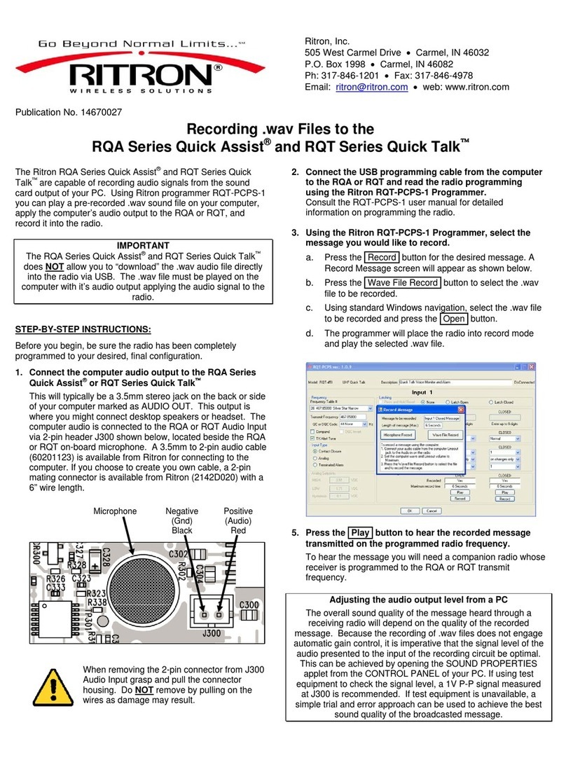 Ritron RQA Series Quick Assist instructions