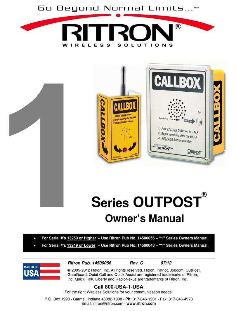 Ritron OUTPOST Series owner's manual