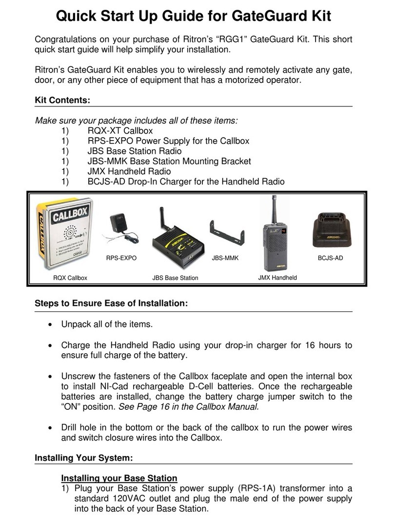 Ritron RGG1 User manual Ritron RGG1 User manual