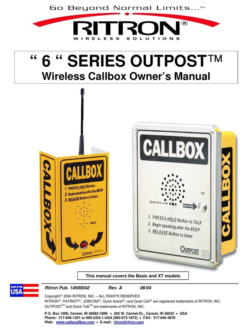 Ritron " 6 " SERIES OUTPOST User manual